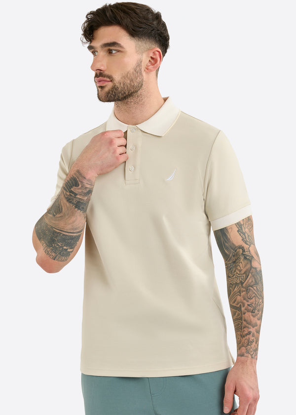 nautica competition Harlyn Slim Fit Polo Shirt - Buff