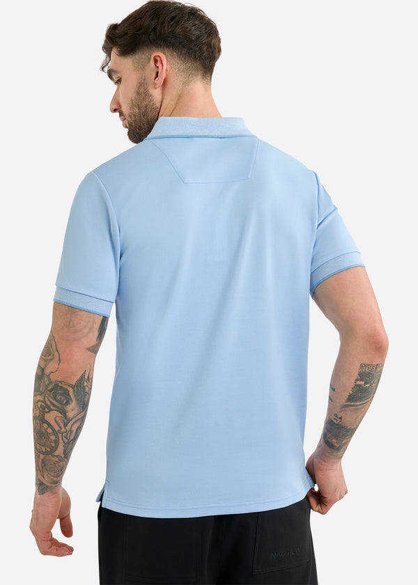 Nautica Competition Harlyn Slim Fit Polo Shirt - Natural Blue