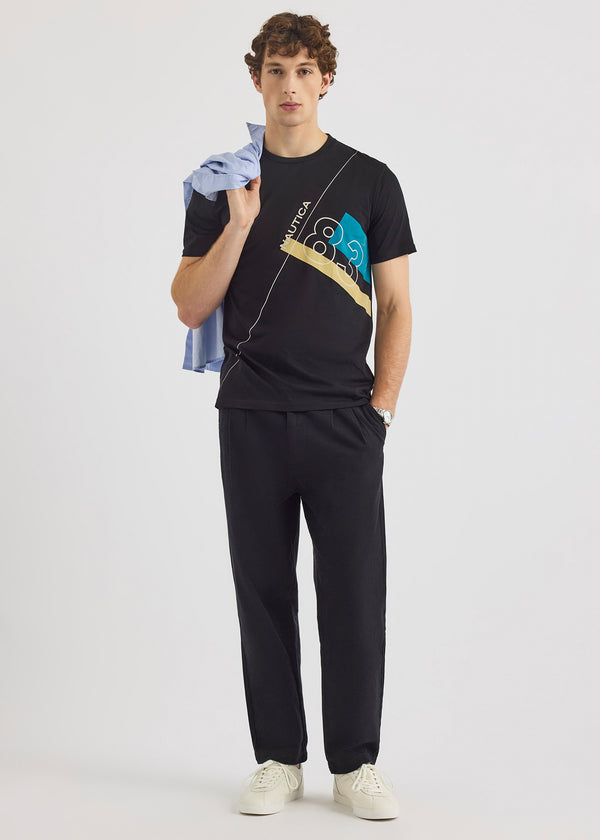 Nautica Competition Kaiwi SS T-Shirt - Black | Nautica Official EU Store