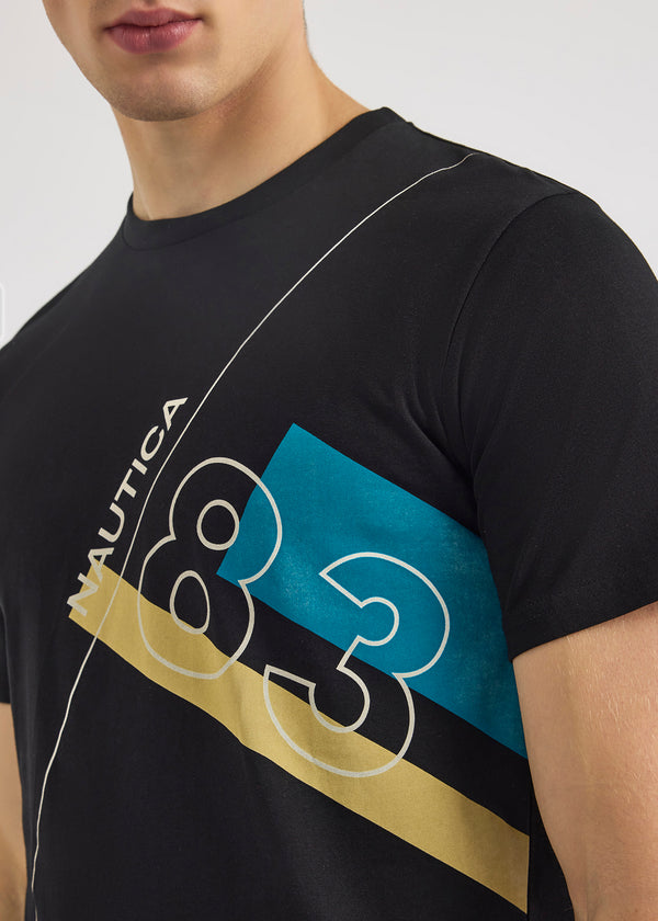 Nautica Competition Kaiwi SS T-Shirt - Black | Nautica Official EU Store