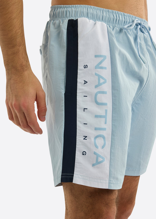 Nautica Competition Knox 2 6" Swim Shorts - Light Blue