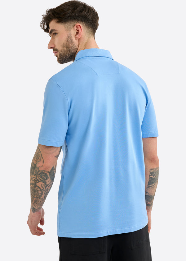 Nautica Competition Melbury Short Sleeve Shirt - Natural Blue