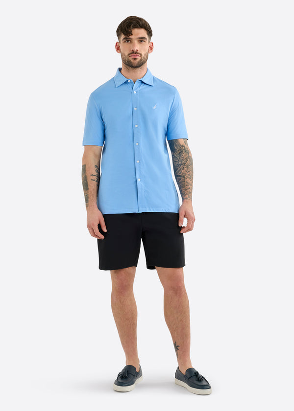 Nautica Competition Melbury Short Sleeve Shirt - Natural Blue