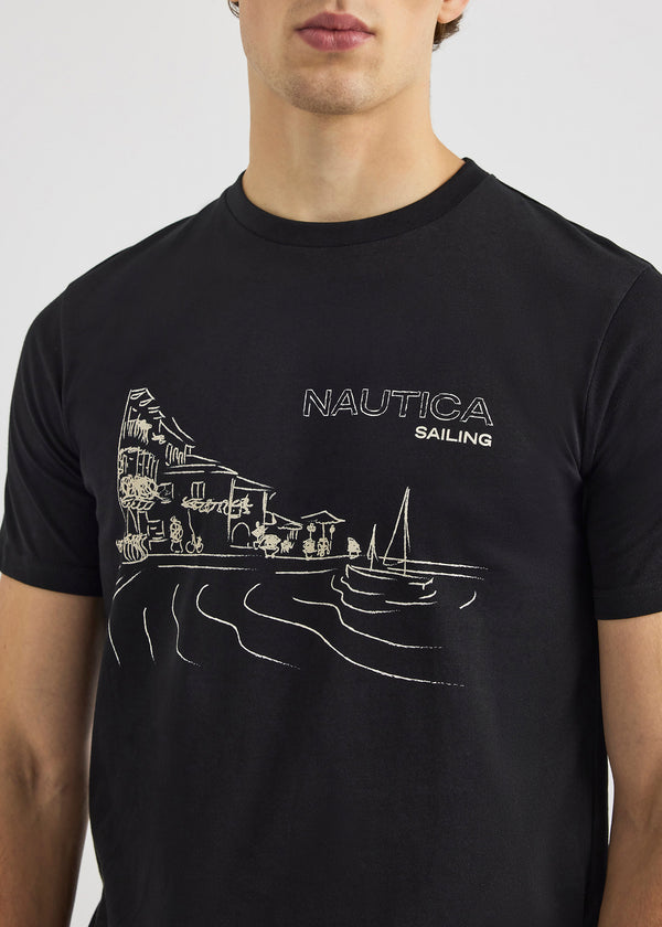 Nautica Competition Nalin SS T-Shirt - Black | Nautica Official EU Store