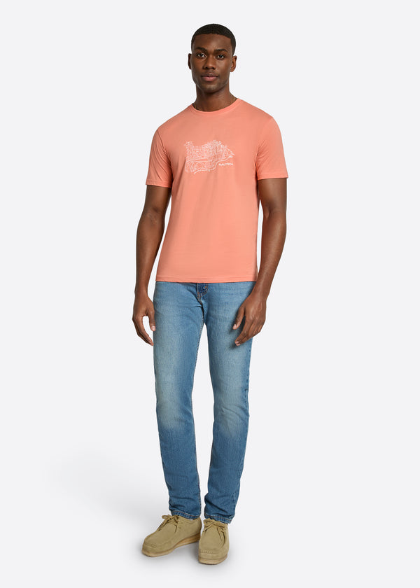 Nautica Competition Angelo T-Shirt - Terracotta
