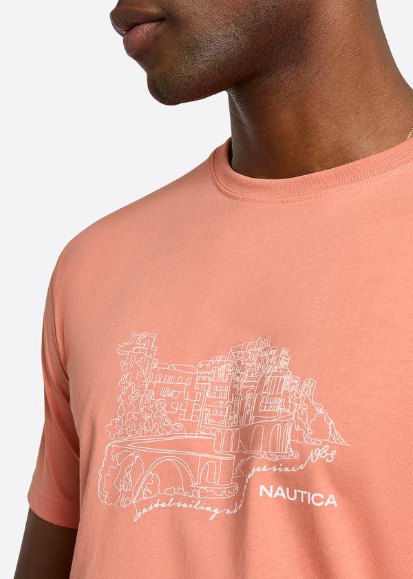 Nautica Competition Angelo T-Shirt - Terracotta