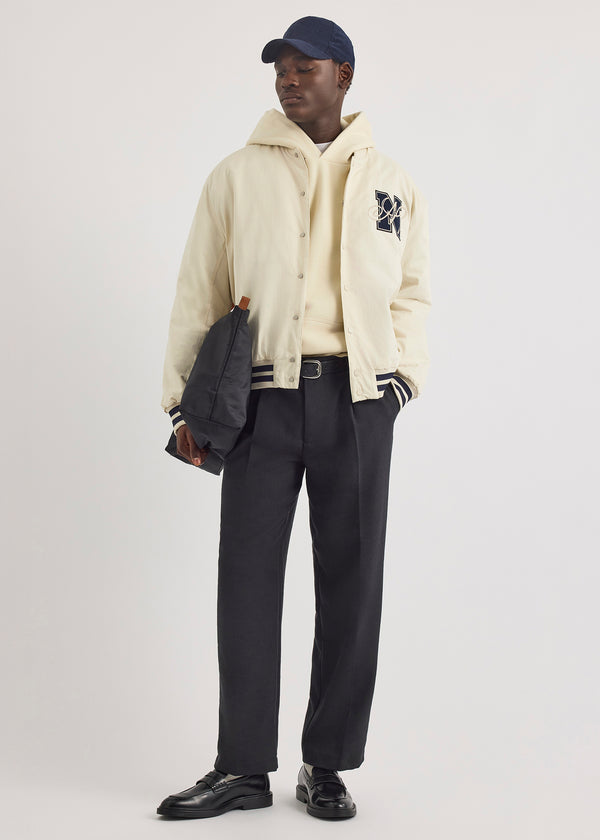 Nautica Competition Dreman Letterman Jacket - Ivory