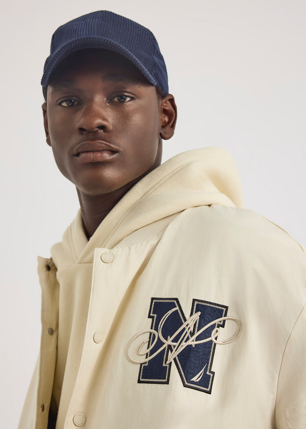 Nautica Competition Dreman Letterman Jacket - Ivory