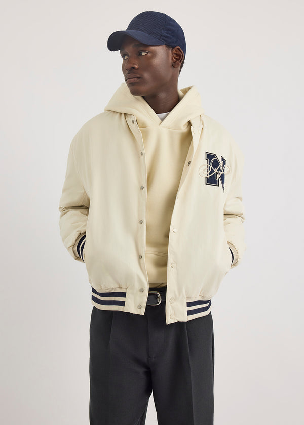 nautica competition Dreman Letterman Jacket - Ivory