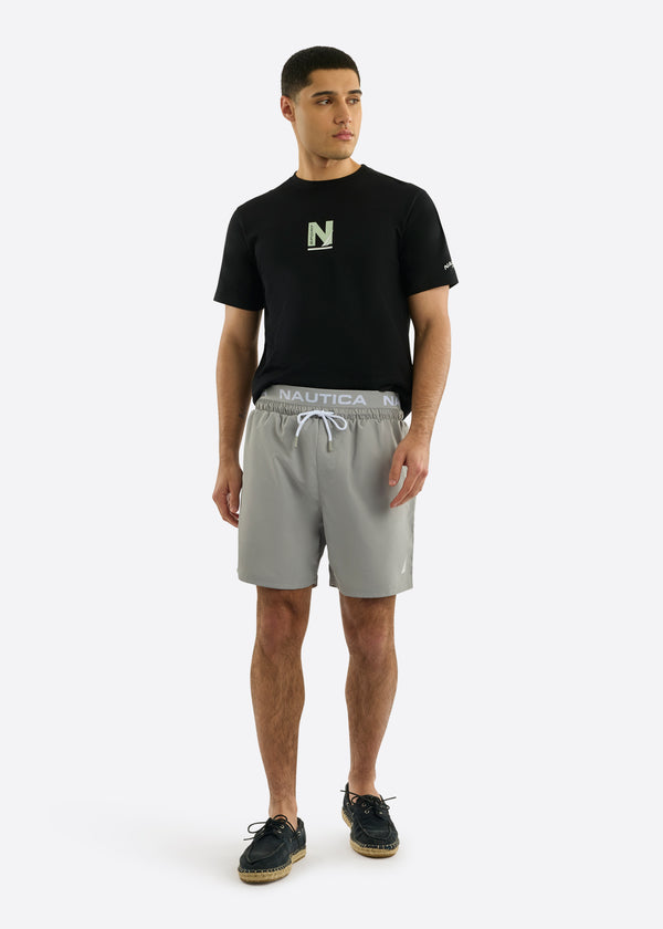 Nautica Competition Guam 6" Swim Short - Light Grey