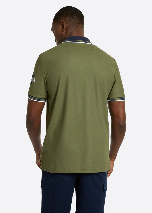 Nautica Competition Knowle Polo Shirt - Khaki