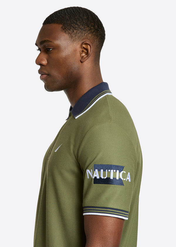 Nautica Competition Knowle Polo Shirt - Khaki