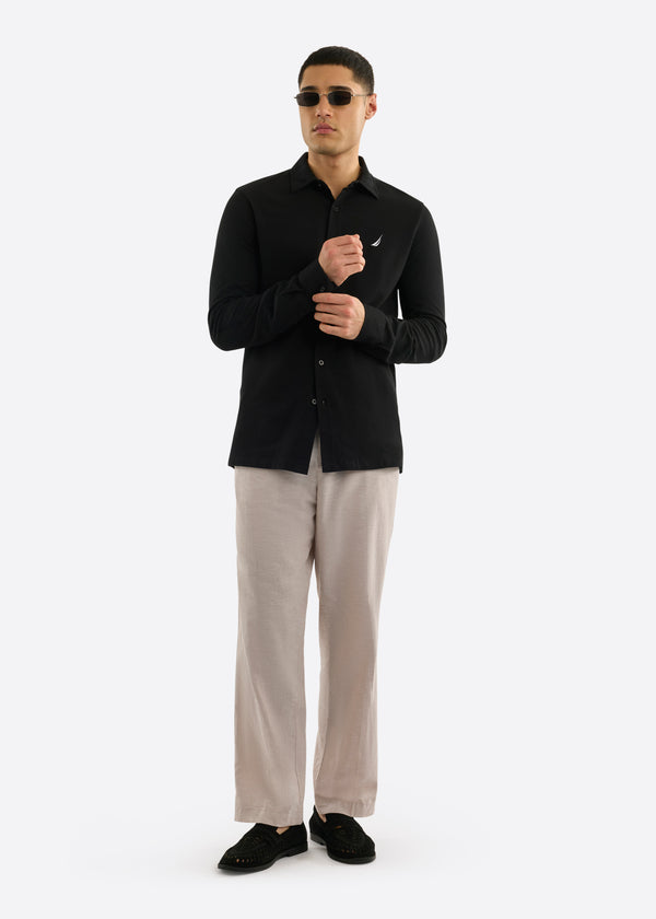 Nautica Competition Upton Long Sleeve Shirt - Black