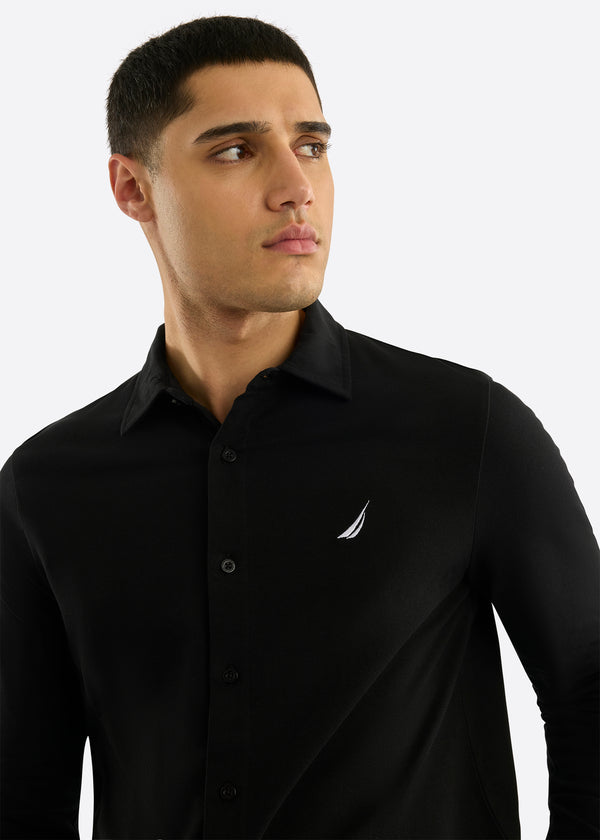 Nautica Competition Upton Long Sleeve Shirt - Black