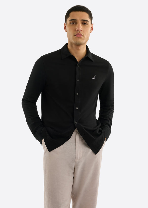 nautica competition Upton Long Sleeve Shirt - Black