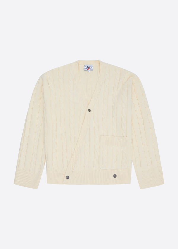 nautica competition Nautica x Krost Asymmetric Cardigan - White
