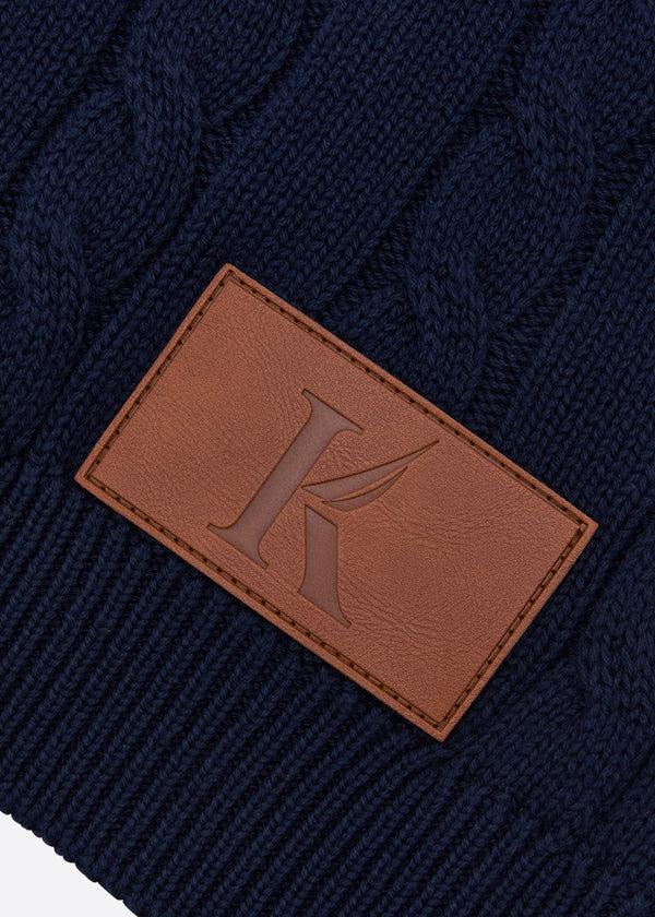 Nautica Competition Nautica X Krost Cableknit V-Neck Vest - Navy