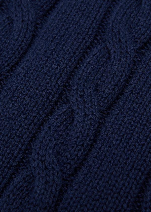 Nautica Competition Nautica X Krost Cableknit V-Neck Vest - Navy