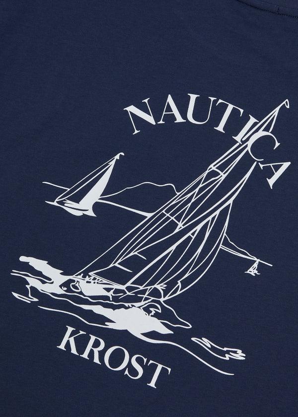Nautica Competition Nautica X Krost Graphic Long Sleeve T-Shirt - Navy