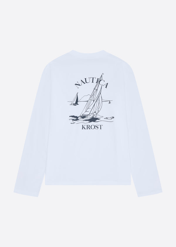 Nautica Competition Nautica X Krost Graphic Long Sleeve T-Shirt - White