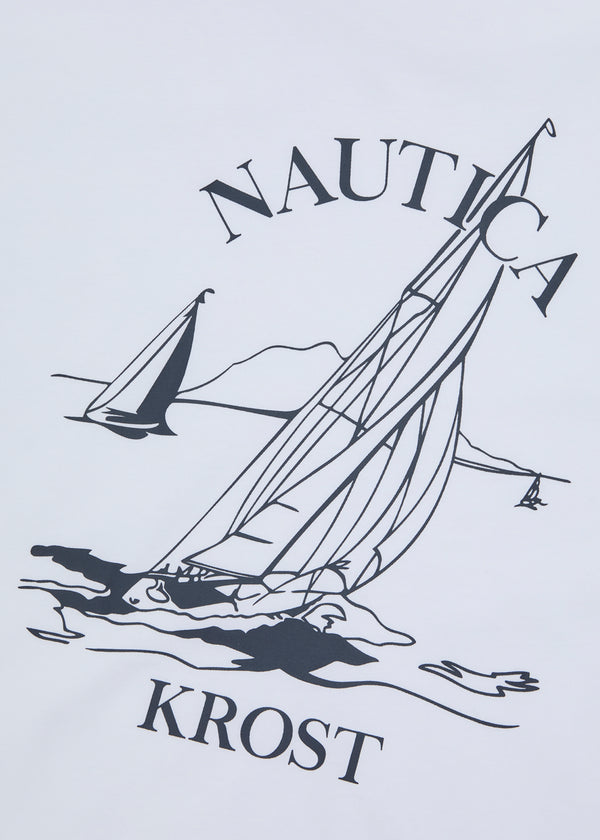 Nautica Competition Nautica X Krost Graphic Long Sleeve T-Shirt - White