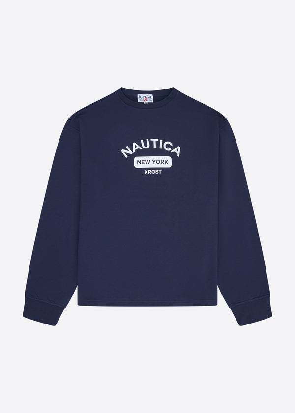nautica competition Nautica x Krost Logo Crewneck Sweatshirt - Navy