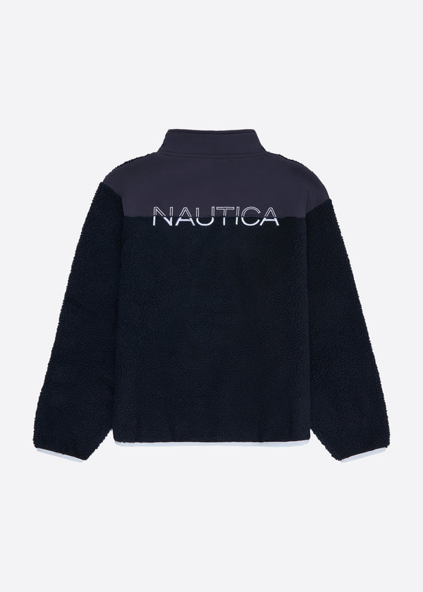 Nautica Competition Nautica X Krost Sherpa Quarter Zip Top - Navy