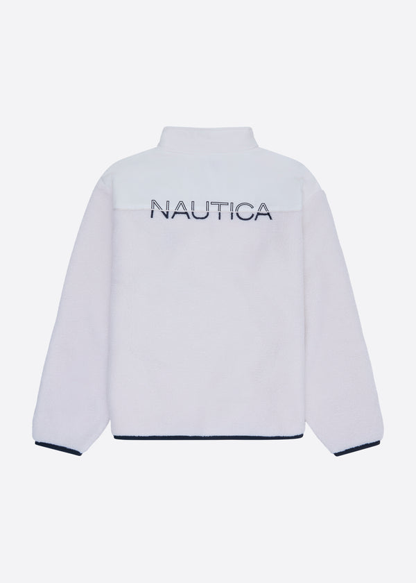 Nautica Competition Nautica X Krost Sherpa Quarter Zip Top - White