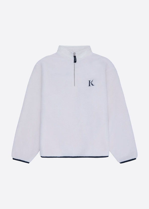 nautica competition Nautica x Krost Sherpa Quarter Zip Top - White