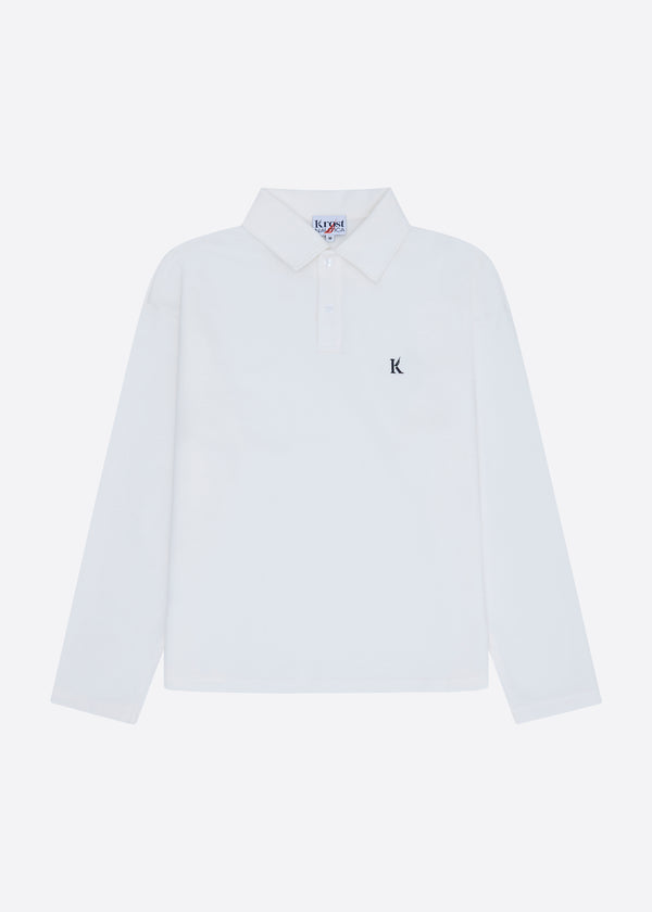 nautica competition Nautica x Krost Solid Pique Rugby Shirt - White
