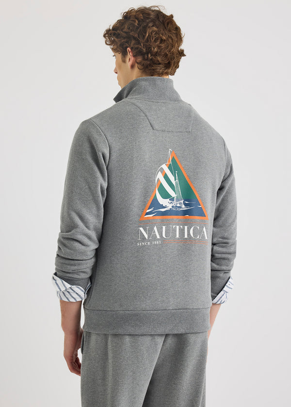 Nautica Competition Swae 1/4 Zip - Grey Marl | Nautica Official EU Store