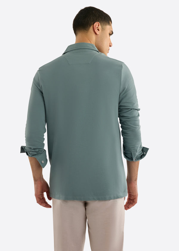 Nautica Competition Upton Long Sleeve Shirt - Shadow Grey