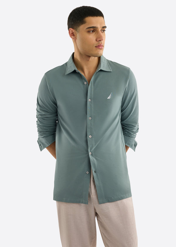 nautica competition Upton Long Sleeve Shirt - Shadow Grey