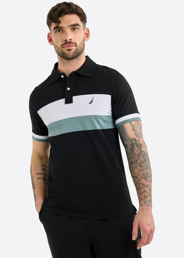 nautica competition Woodford Slim Fit Polo Shirt - Black