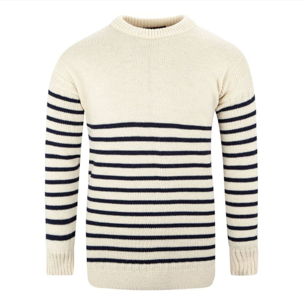 Nauticalia Breton Crew Sweater 100% Wool