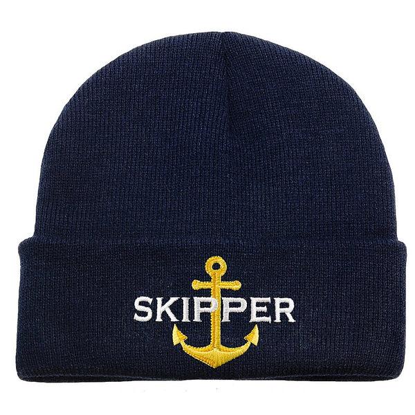 nauticalia Knitted Beanie Hat with Anchor