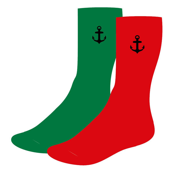 Nauticalia Port & Starboard Anchor Socks Red/green