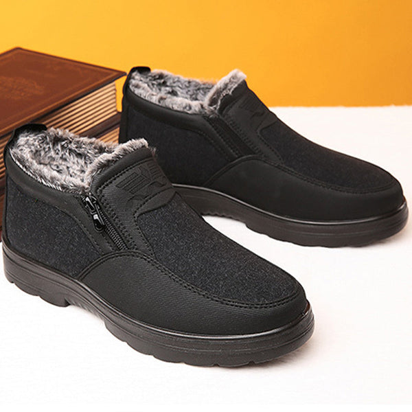 Navy London Bruce - Orthopaedic Winter Boots With Fleece