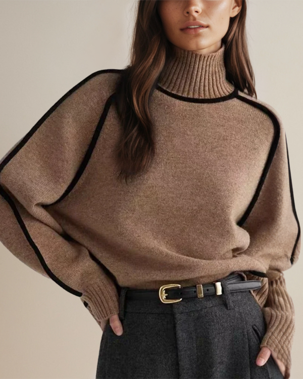 navy london Claire - Elegant Autumn Turtleneck Sweater