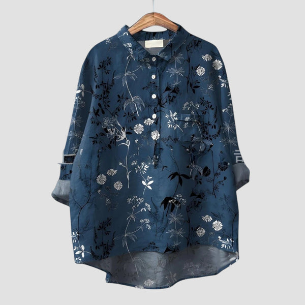 navy london ÉLISA ⏐ Elegant Women's Shirt with Bold Pattern navy london ÉLISA ⏐ Elegant Women's Shirt with Bold Pattern