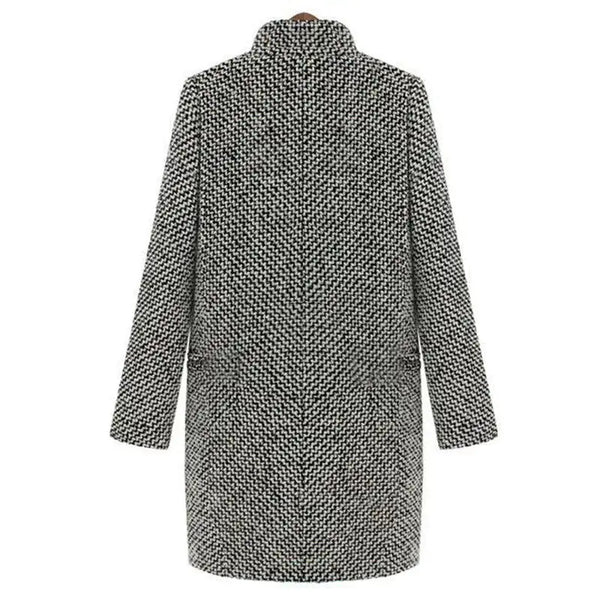 Navy London Evelyn – Mixed Style Long Jacket In Soft Fabric