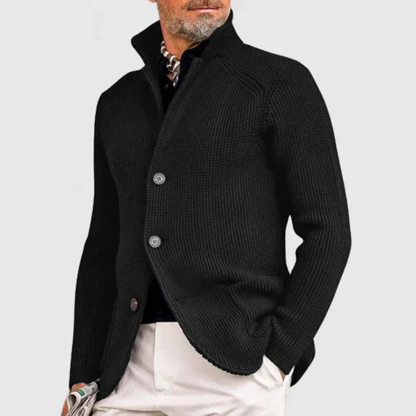 Navy London Marzio - Refined Cardigan With Button Fastening