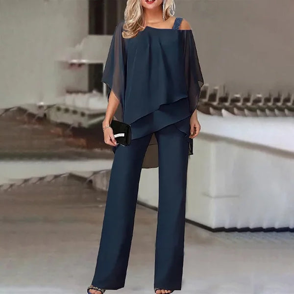 Navy London Angie - Woman's Off Shoulder Set