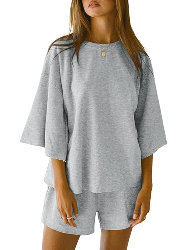 Navy London Aria | 2 Piece Loose Top And Short Set