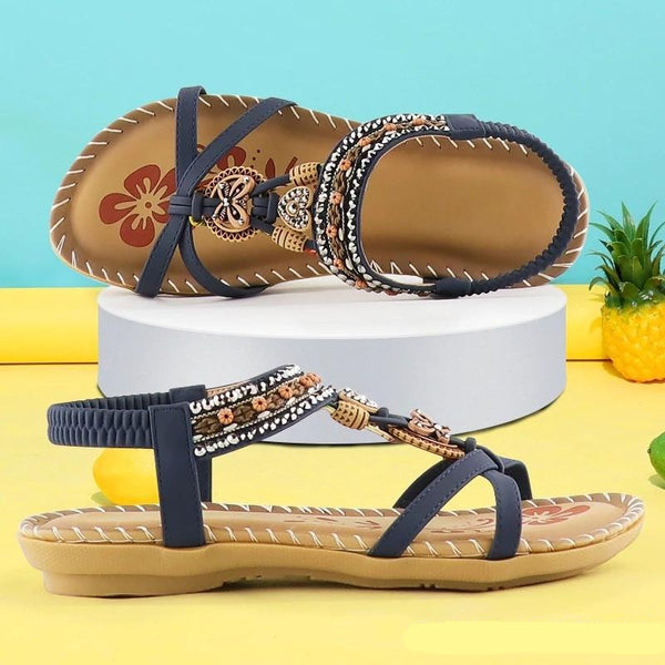 Navy London Fanny - Comfortable Orthopedic Sandals