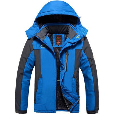 navy London Fred - Comfortable Fleece Winter Jacket