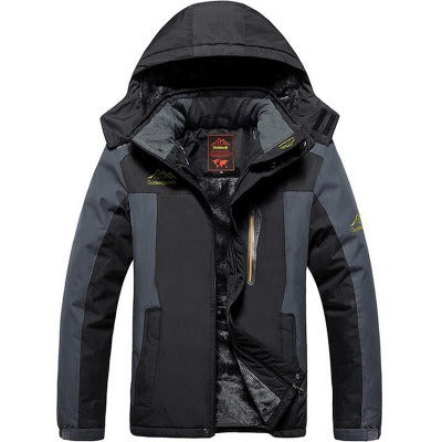 navy London Fred - Comfortable Fleece Winter Jacket