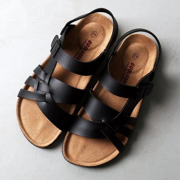 navy london Gabriel - Orthopaedic Leather Sandals