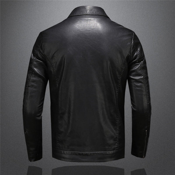 Navy London Giani - Premium Leather Jacket