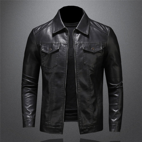 navy london Giani - Premium Leather Jacket